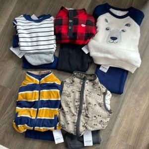 NEW 24 month Carter’s outfits set of 13 pieces, 5  outfits